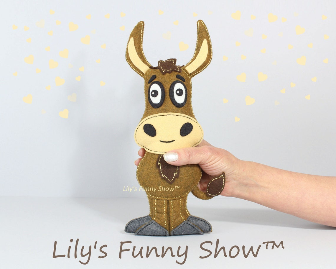 Donkey Sewing Pattern Felt PDF pattern Instant Download Etsy