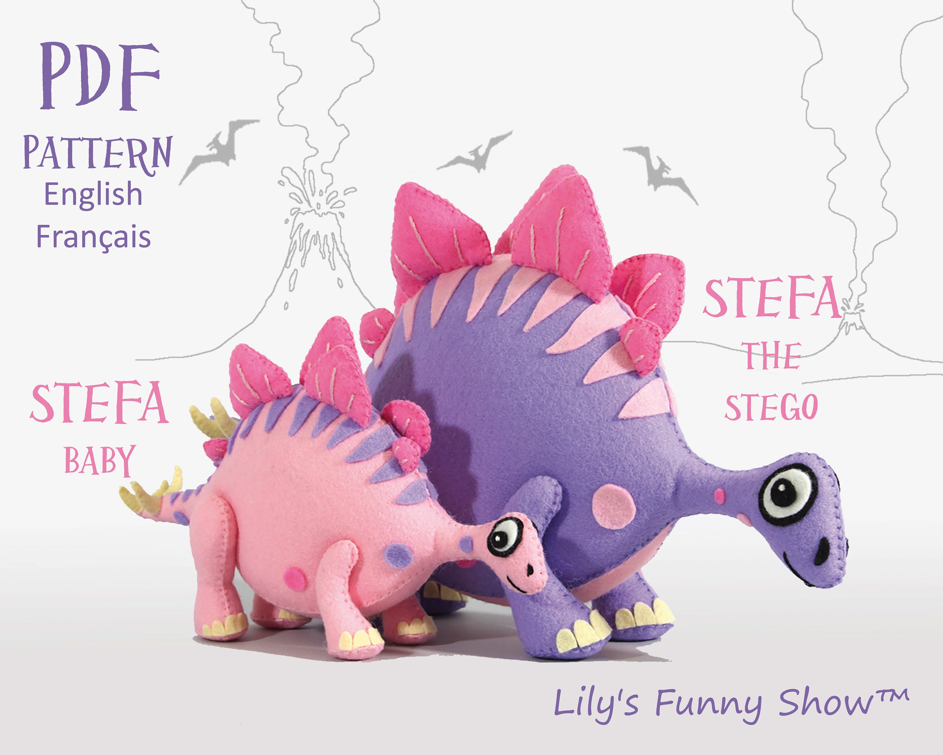 Dinosaures En Feutrine Patrons De Stegosaures A Coudre Pdf Etsy Dinosaures En Feutrine Patrons De Stegosaures A Coudre Pdf Etsy