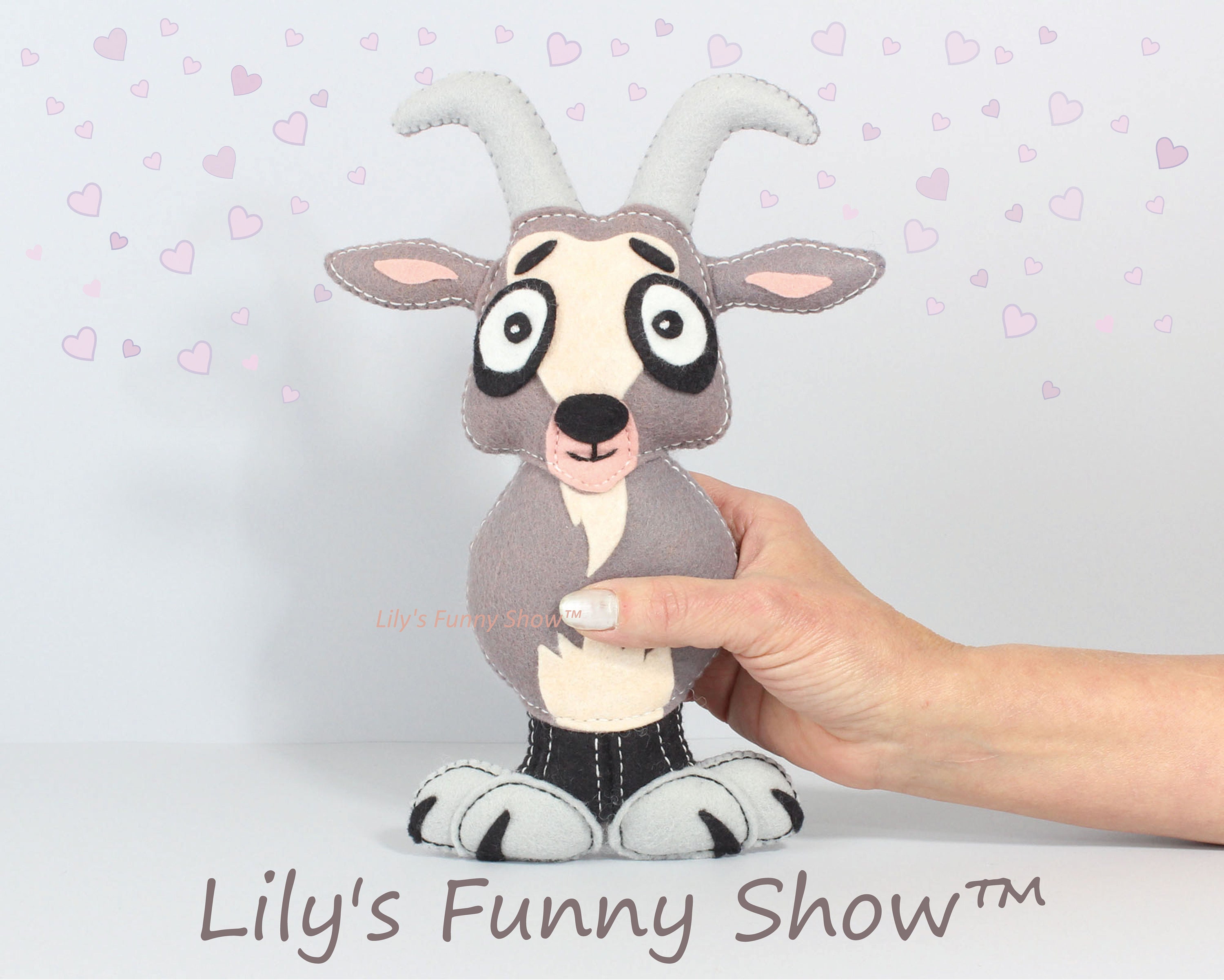 Felt Goat PDF & SVG Patternpdfinstant Downloadfelt Plush Etsy New Zealand