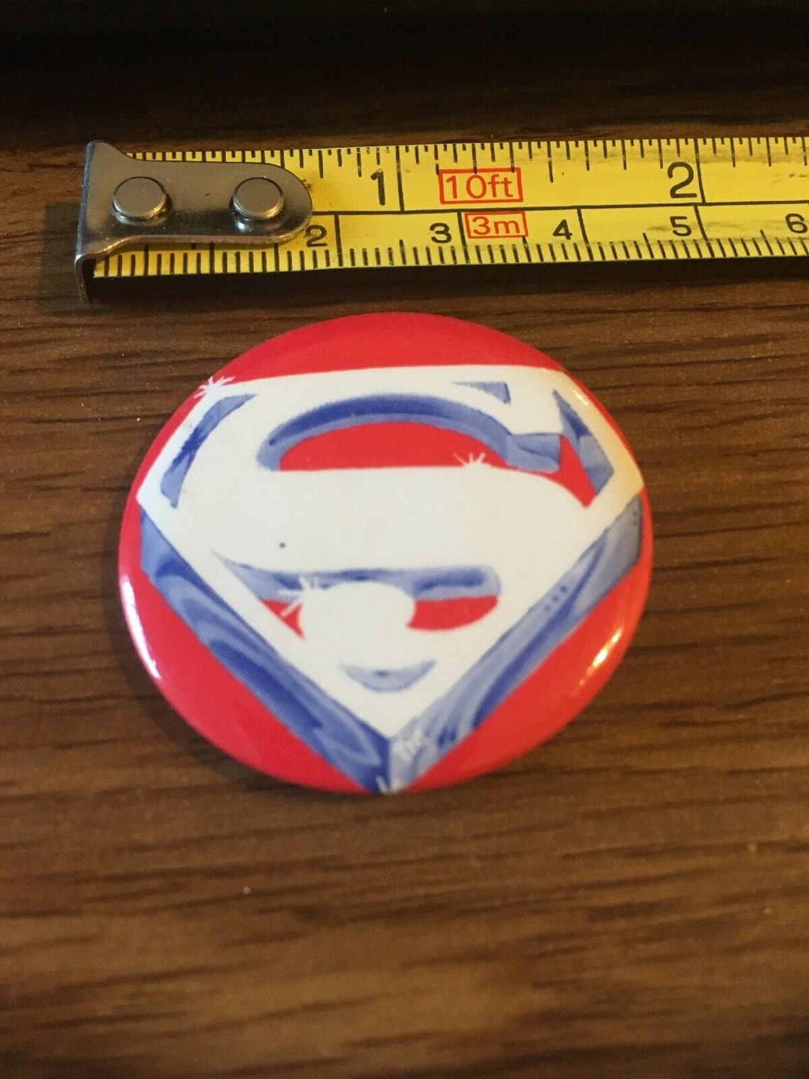 Vintage Pin Superman S Etsy
