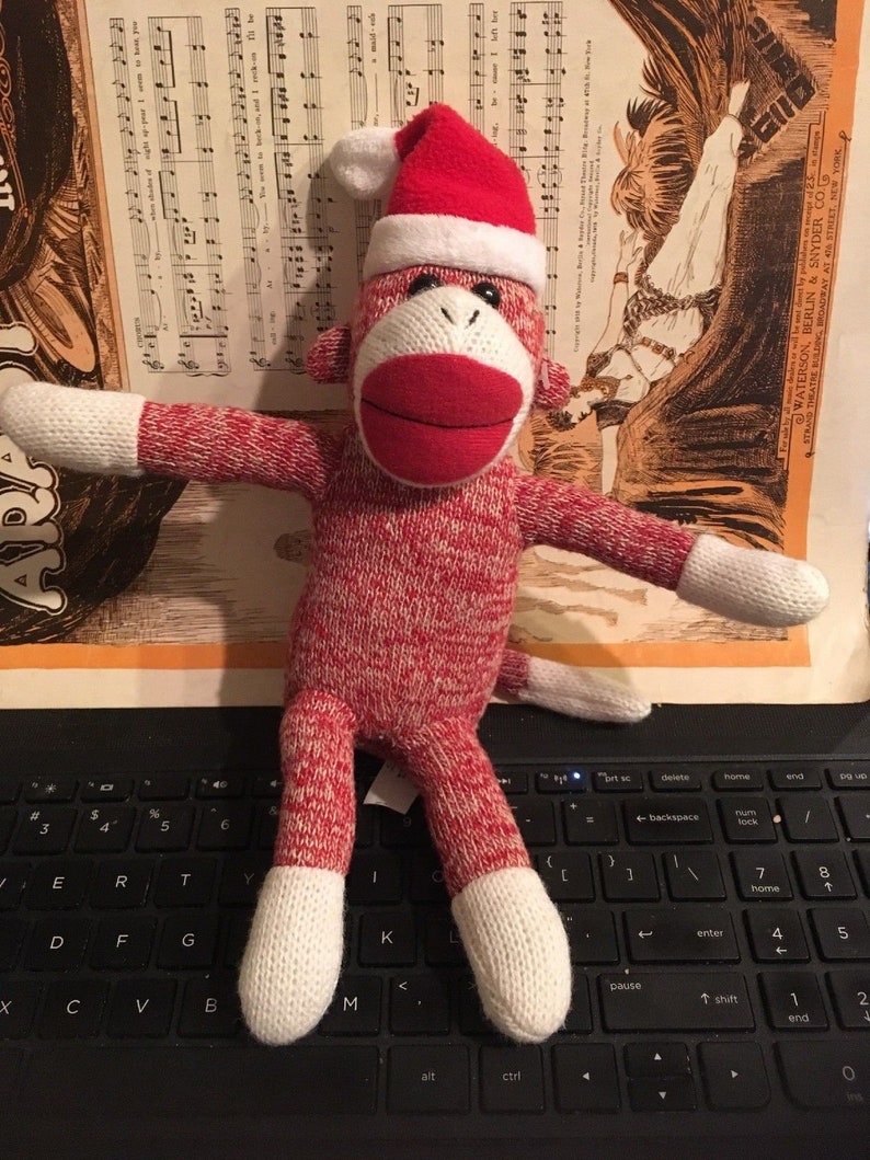 christmas sock monkey