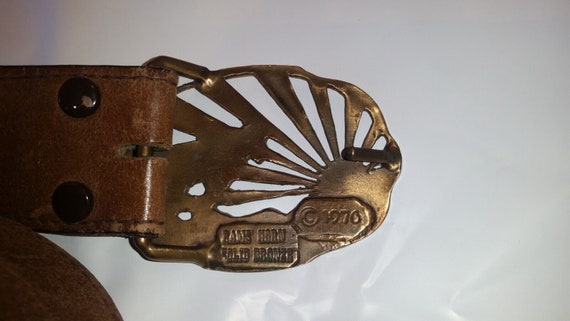 Rams Horn Solid Bronze Belt Buckle 1976 vintage, … - image 3