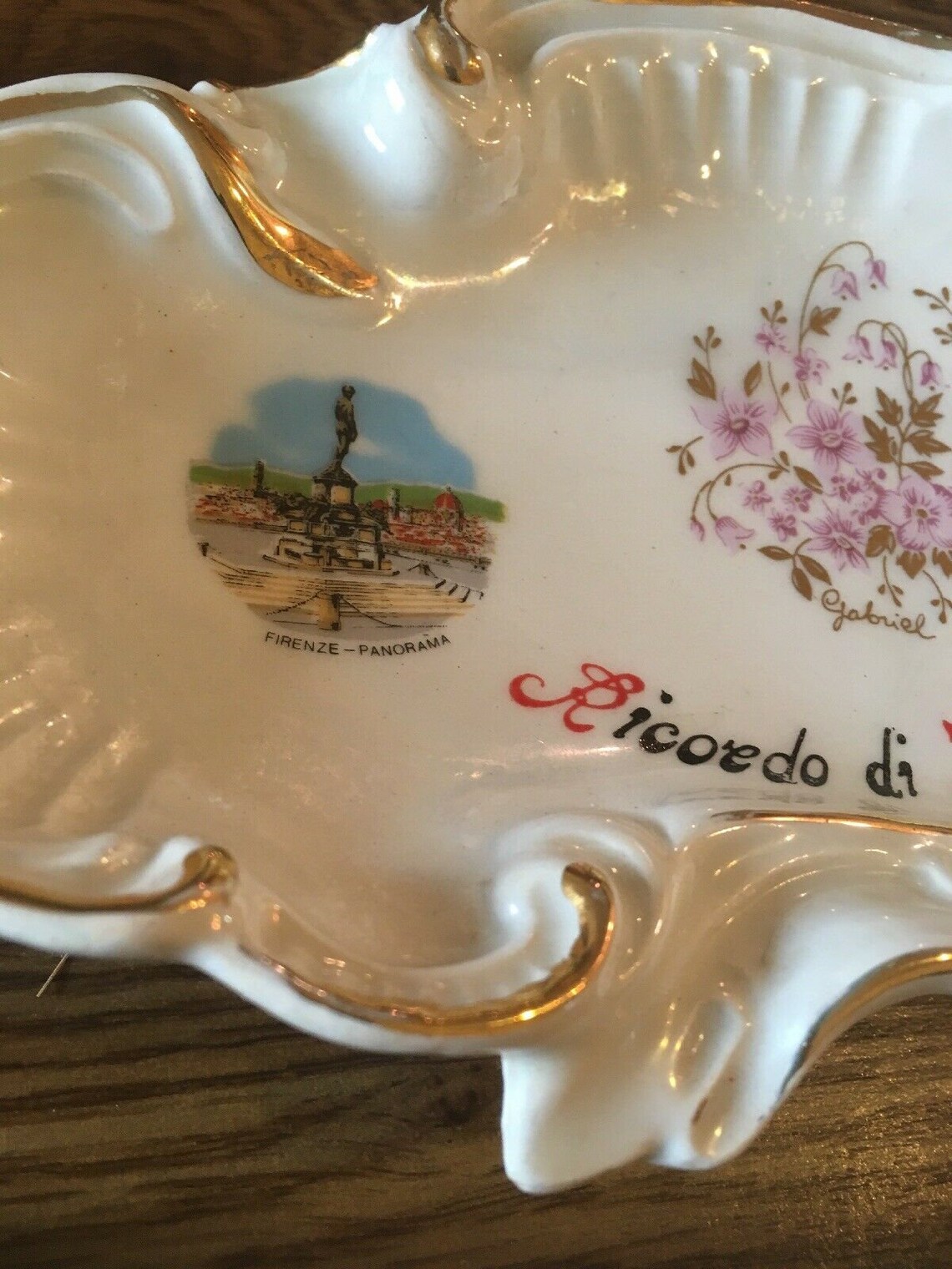 Vintage Ceramic Pin Dish Trinket Tray Ricordo di Firenze Etsy