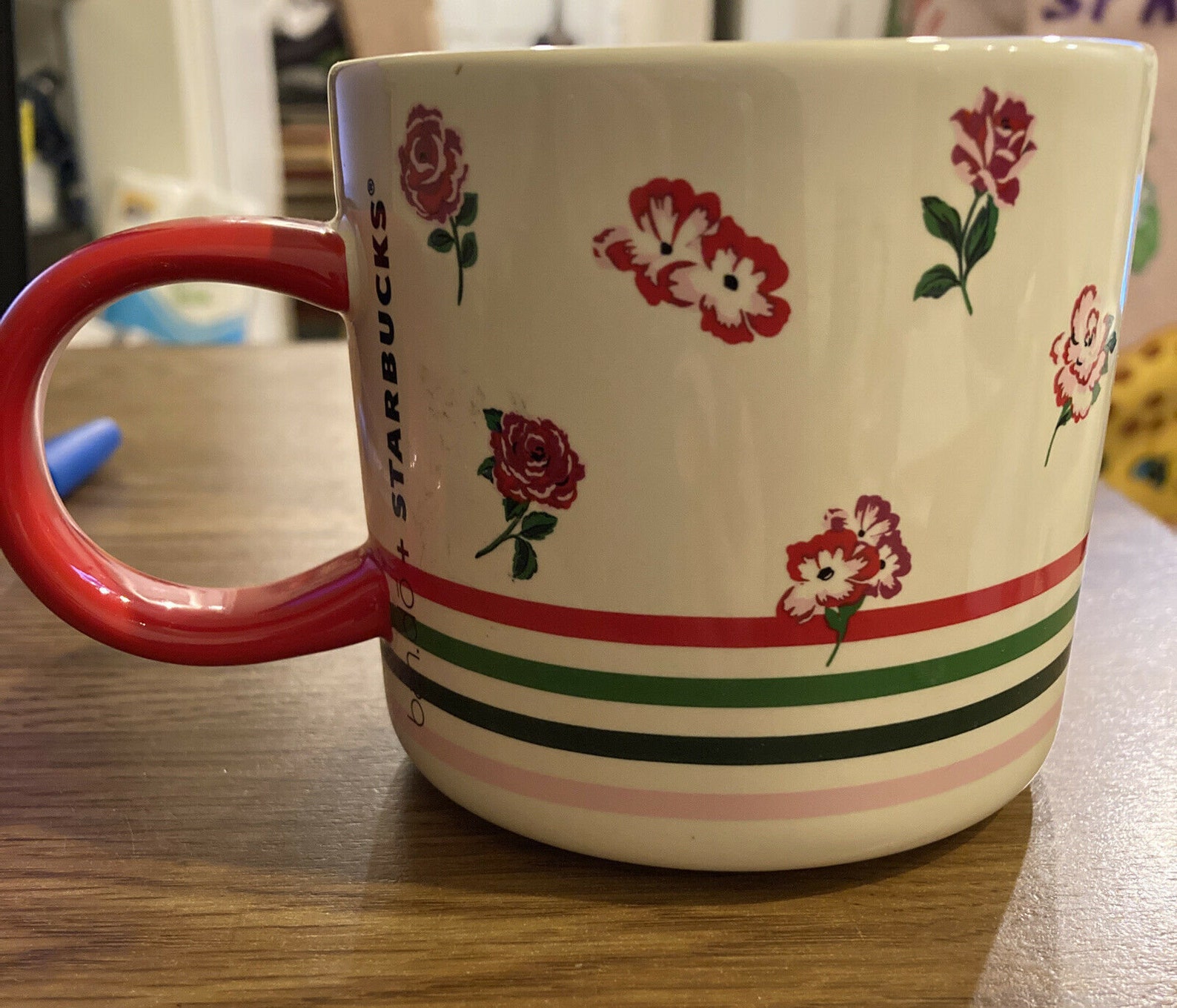 Starbucks Kaffeetasse Becher 12 Oz Blumen Rosen Etsy