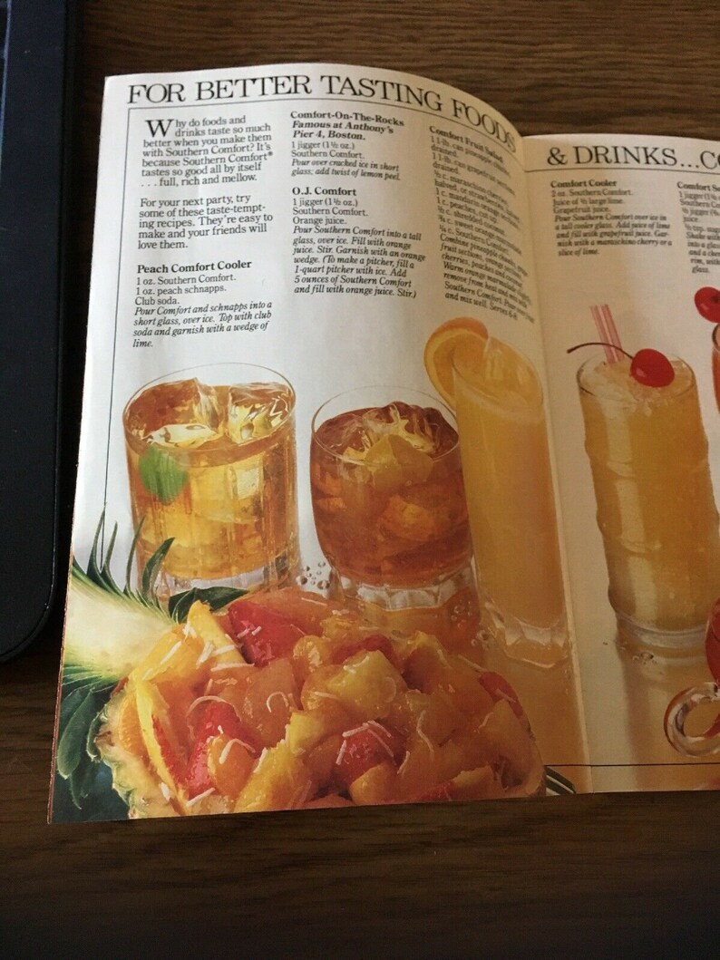 Southern Comfort Food Drink Recipe Pamphlet 1987 Etsy
