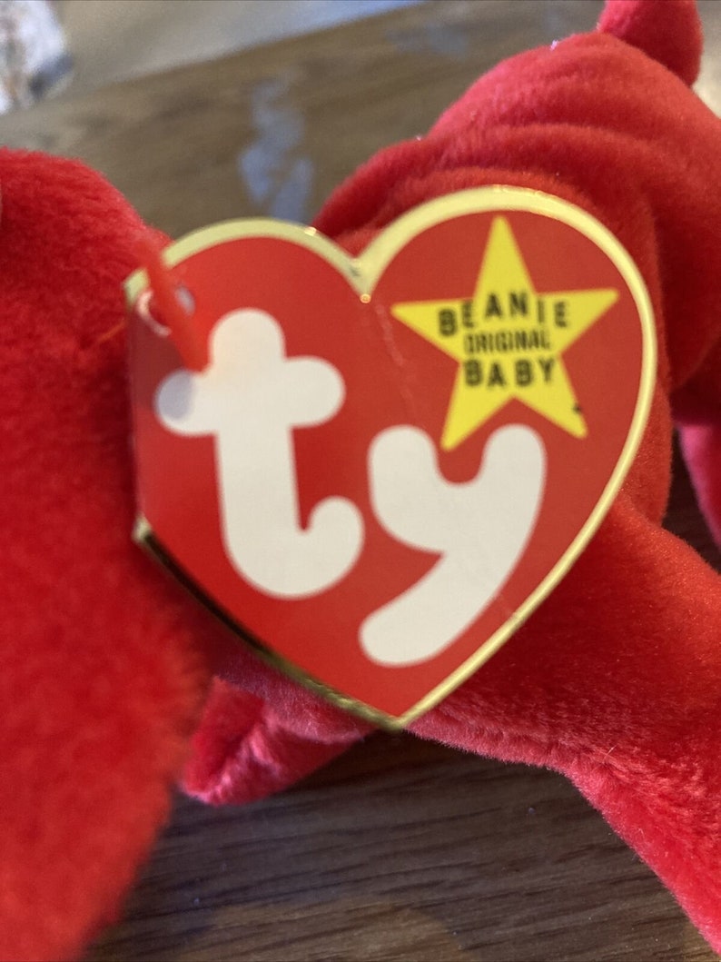 Ty Original Beanie Babies. Rover the Red Dog 5/30/96 Ex W/ Tag Etsy