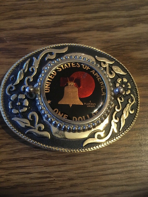 MADE IN USA United States AIR FORCE Military Belt Buckle Pewter HAND PAINTED