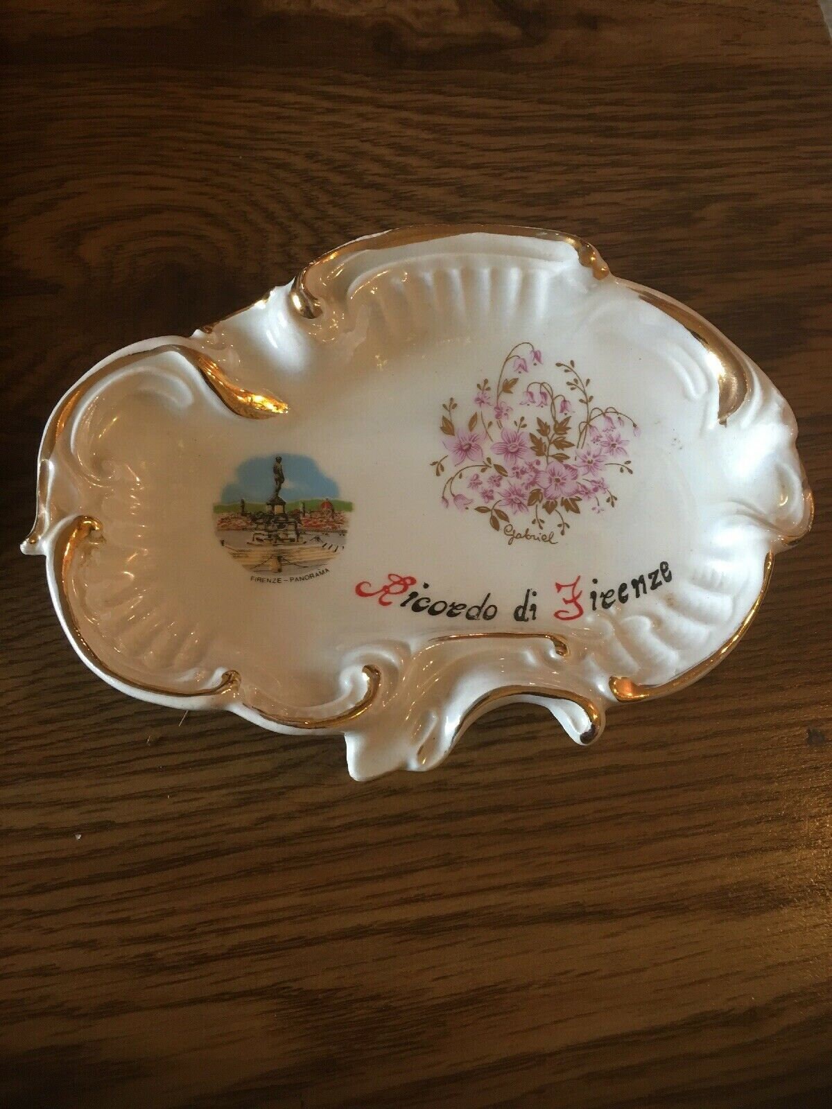 Vintage Ceramic Pin Dish Trinket Tray Ricordo di Firenze Etsy
