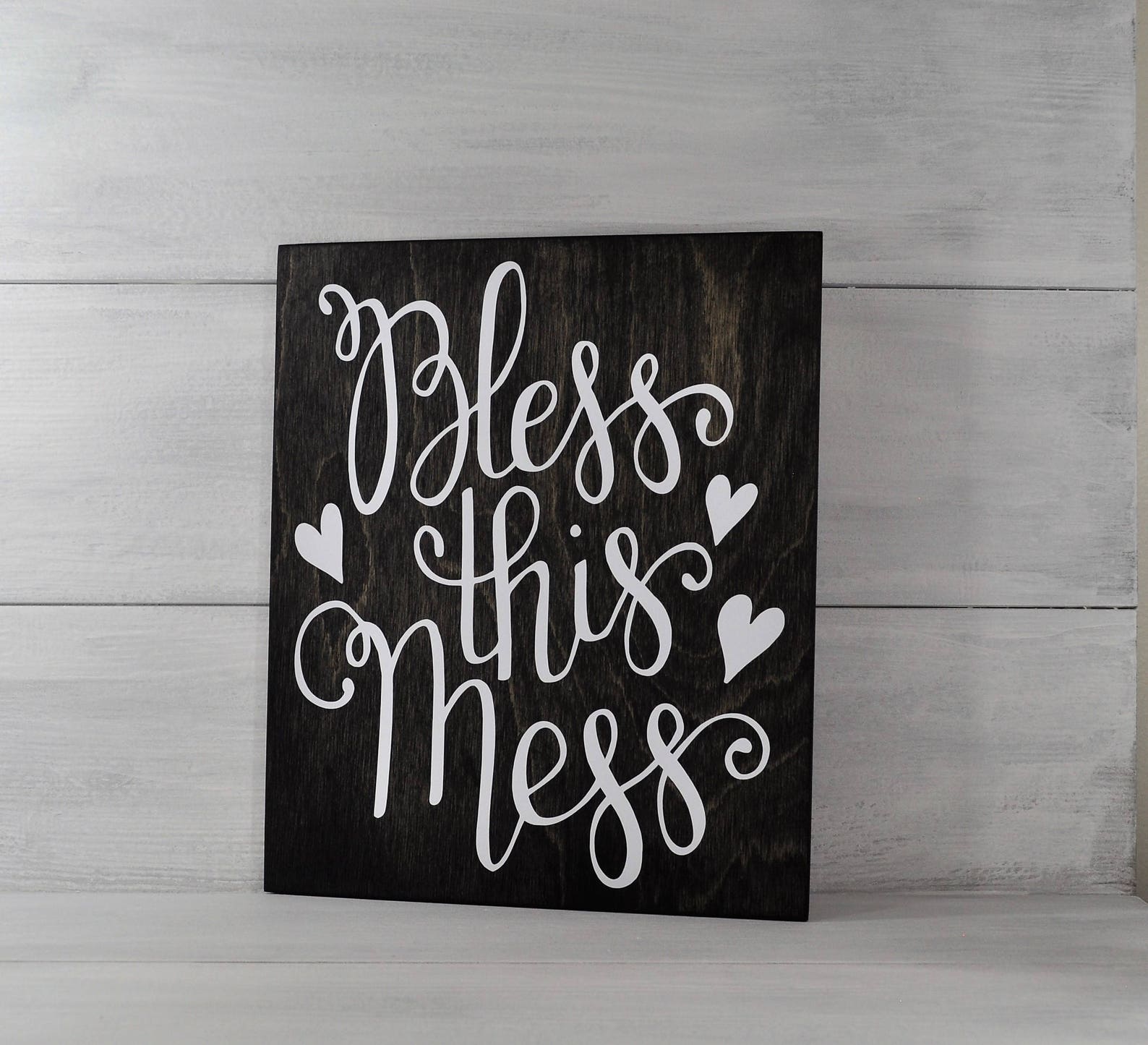 Bless This Mess Wood Sign: Rustic Home Decor, Inspirational Quote - Etsy