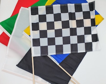Racing Flags Set: Kids Pretend Play Toy, Sports Birthday Gift