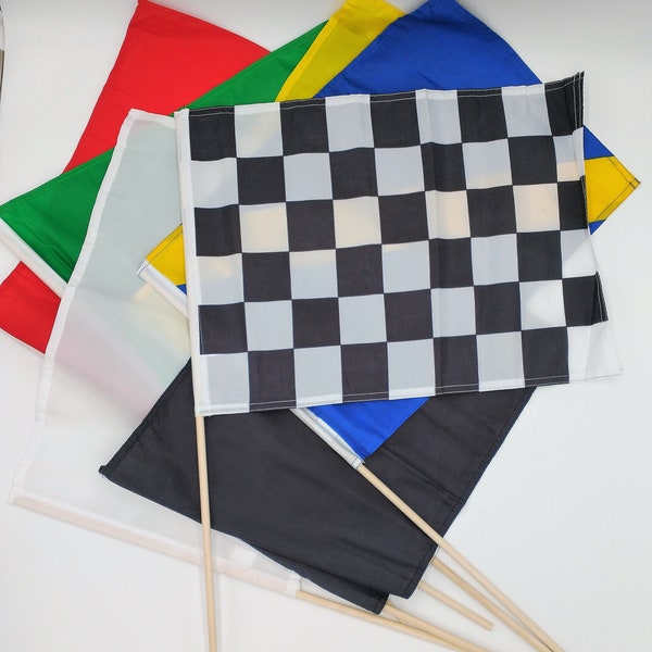 Racing . Racing Flags . Sports Gift .  Set of 7 Flags  .  Nascar Racing kids Toy . Birthday Gift for Child