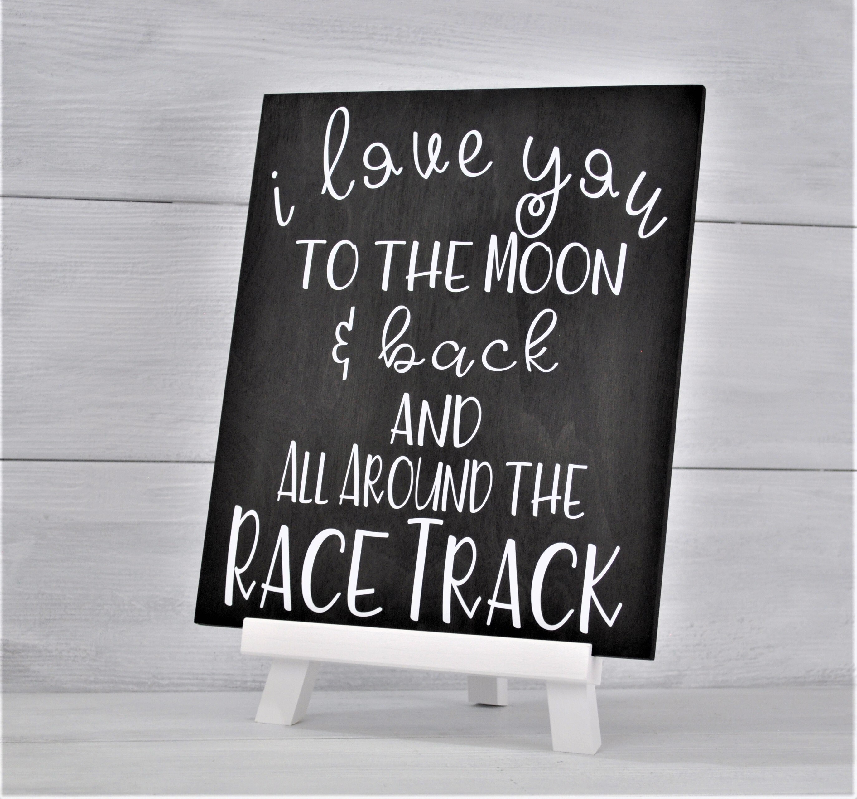 Download Racing Sign Nursery Decor I Love You to the Moon & Back and All Around the Race Track