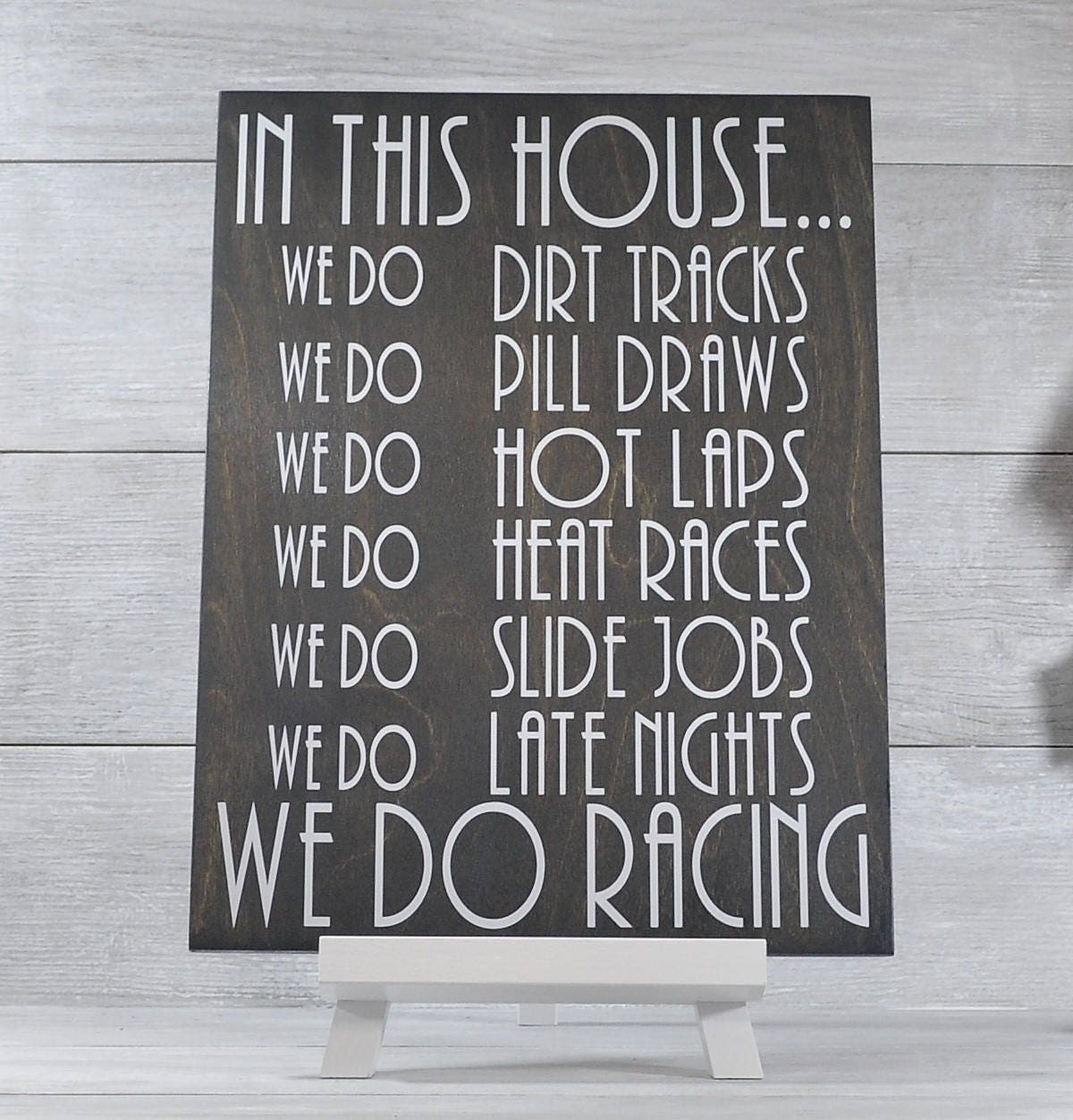 Dirt Track Racing Wood Sign: Motorsports Home Decor (16x12) - Etsy