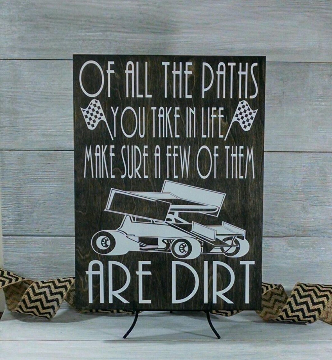 Sprint Car Racing Wood Sign: Dirt Track Quote, Man Cave Decor - Etsy