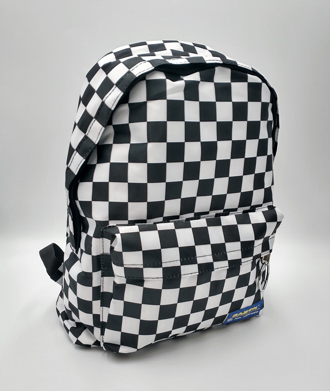 Checkered Backpack: Black and White Racing Flag Design - Etsy