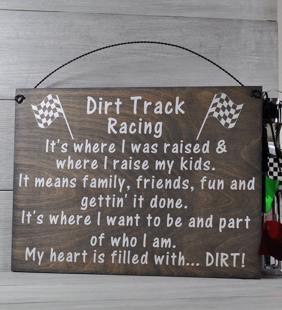Dirt Track Racing Wood Sign: Motorsports Home Decor - Etsy