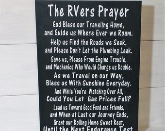 RVers Prayer.RV Deco .Camper Decor.RV Gift.Trailer Decor. Camper Gift .Trailer Gift.Camping Gift.Camper Life RV Sign. Wood Signs. RVers Gift