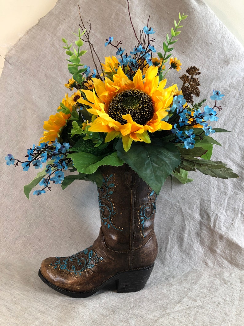 Cowboy Boot Floral Centerpieces Etsy