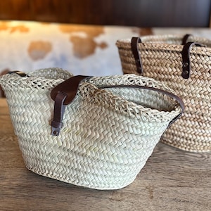 Handwoven &#39;Seville&#39; Luxury Basket Crossbody Bag, Raffia Palm Summer Crossbody bag with Leather Crossbody Strap & Bag Organiser