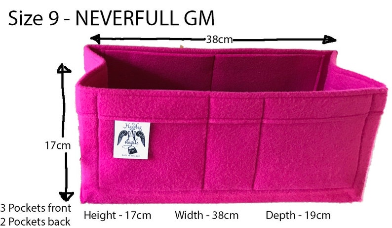 LV NEVERFULL GM Felt Handbag Liner Insert Organiser By Handbag | Etsy