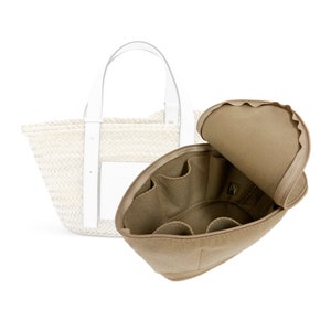 Luxe vilten organizer / inzetstuk / voering voor middelgrote mand MET RITSSLUITING