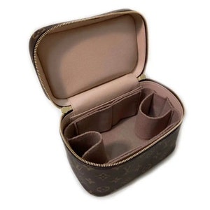 Luxury Felt Vanity Organiser / Insert / Liner for the NICE MINI with Bottle Holders handmade by Handbag Angels UK