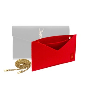 Yves Saint Laurent, Bags, Authentic Ysl Uptown Pouch Medium Opyum Red