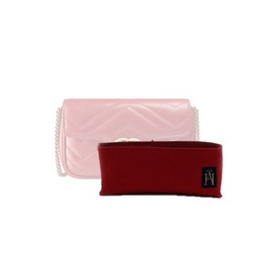 Luxe vilten organizer/insert/voering voor Marmont Super Mini Flap Made in UK