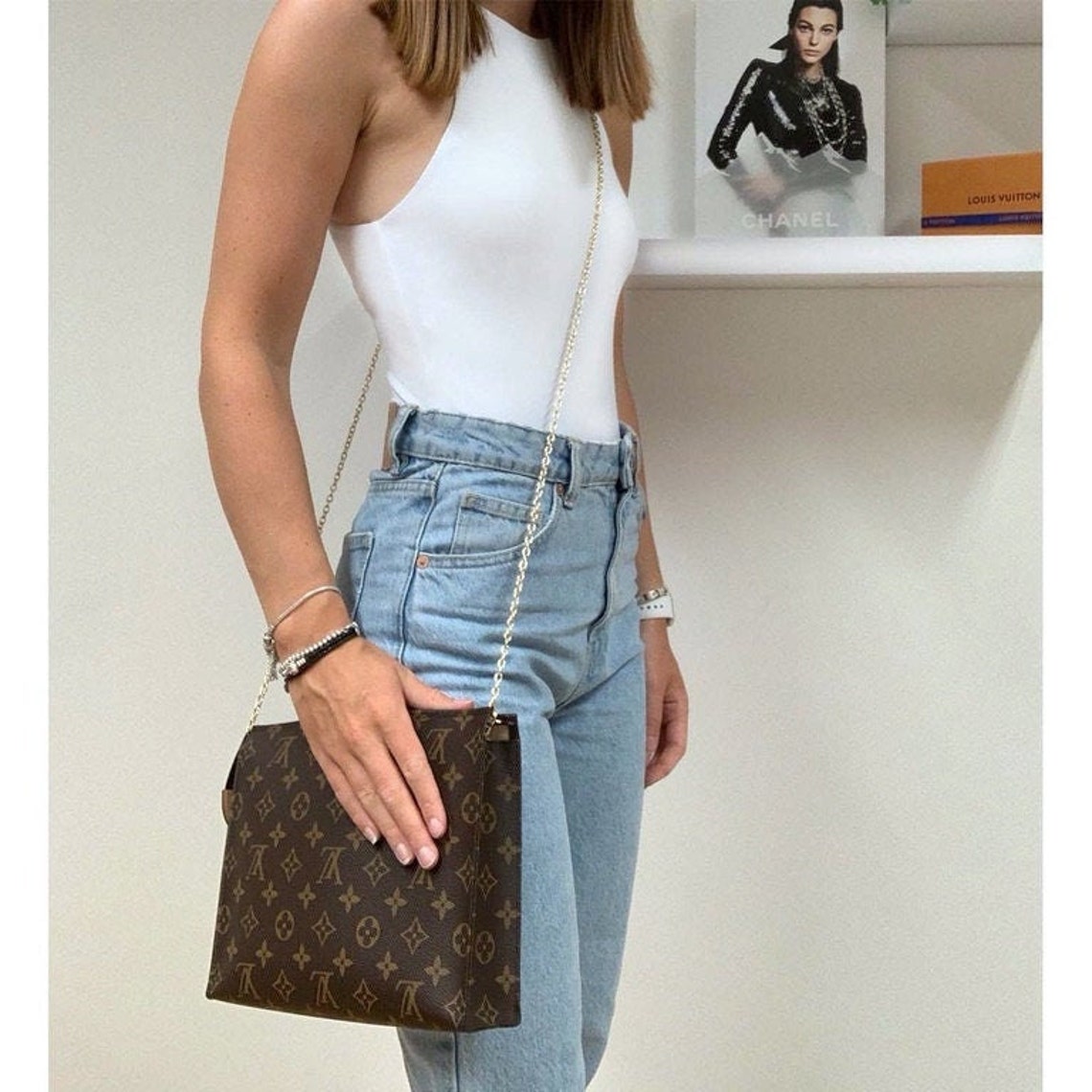 Conversion Kit for LV TOILETRY POUCH 26 Gold or Silver Chain Etsy