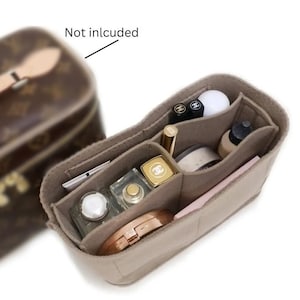 Bespoke Vanity Organiser / Insert / Liner for NICE BB with Removable Centre Pockets by Handbag Angels UK
