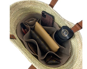 Luxury Basket Bag Organiser / Organizer / Insert for Medium Basket Bag by Handbag Angels