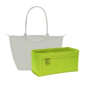 Luxury Felt Bag Organiser / Insert / Liner for Le Pliage Green M Tote Made in UK