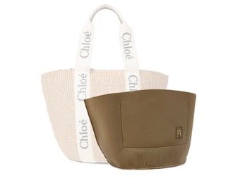 Op maat gemaakte luxe vilten handtasvoering/organizer voor Woody Basket
