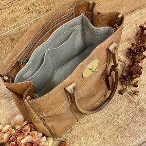 Handbag liner inside a chestnut bayswater bag