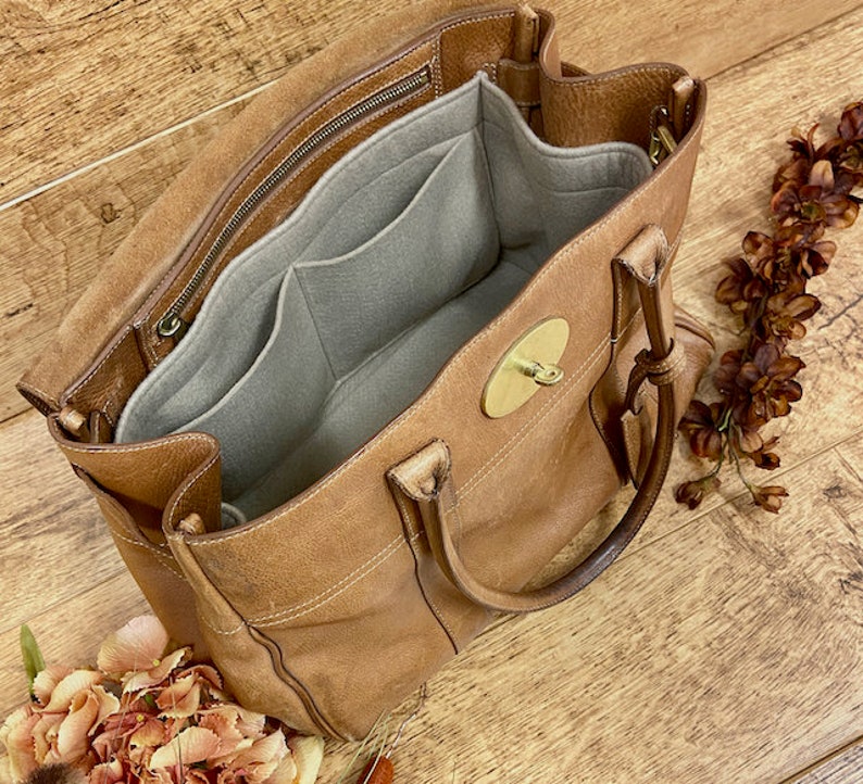 Handbag liner inside a chestnut bayswater bag