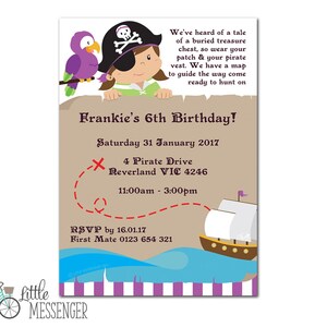 Pirate Invitation - Girl