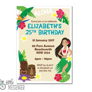 Hawaiian Party Invitation