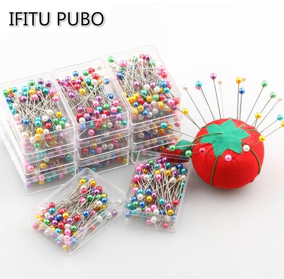 100Pcs Patchwork Tools Button Flower Head Sewing Pins Knitting Needle Sewing Contacts Quilting Accessories DIY Craft Color: 2 # Flower 2