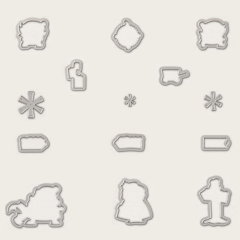 Cute Santa Cutting Dies Stencil Christmas DIY Craft Embossing Template