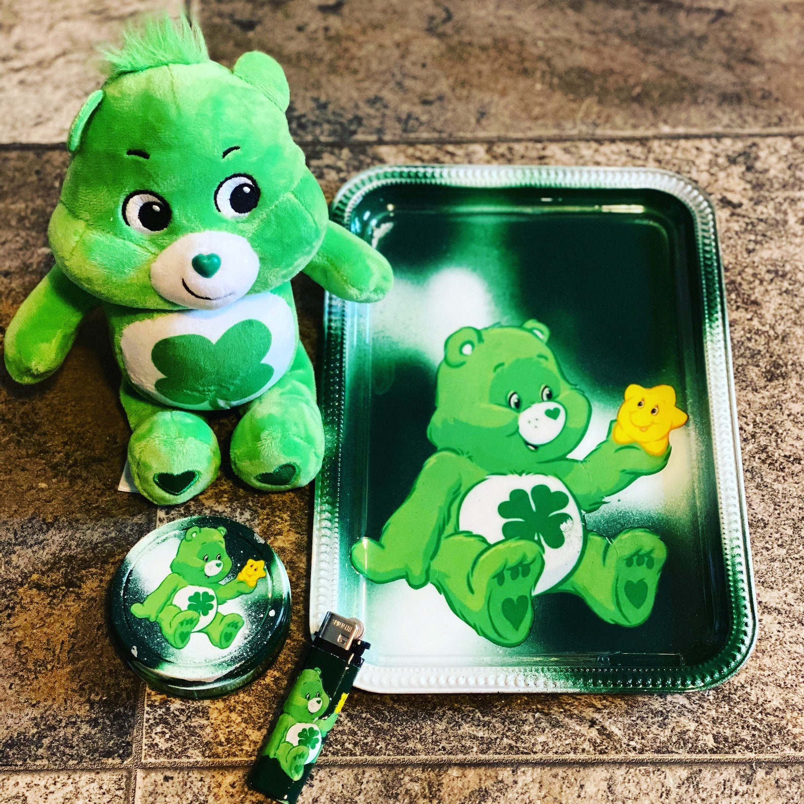 Rolling TrayAsh TrayStash JarLighterCare Bears Green Etsy