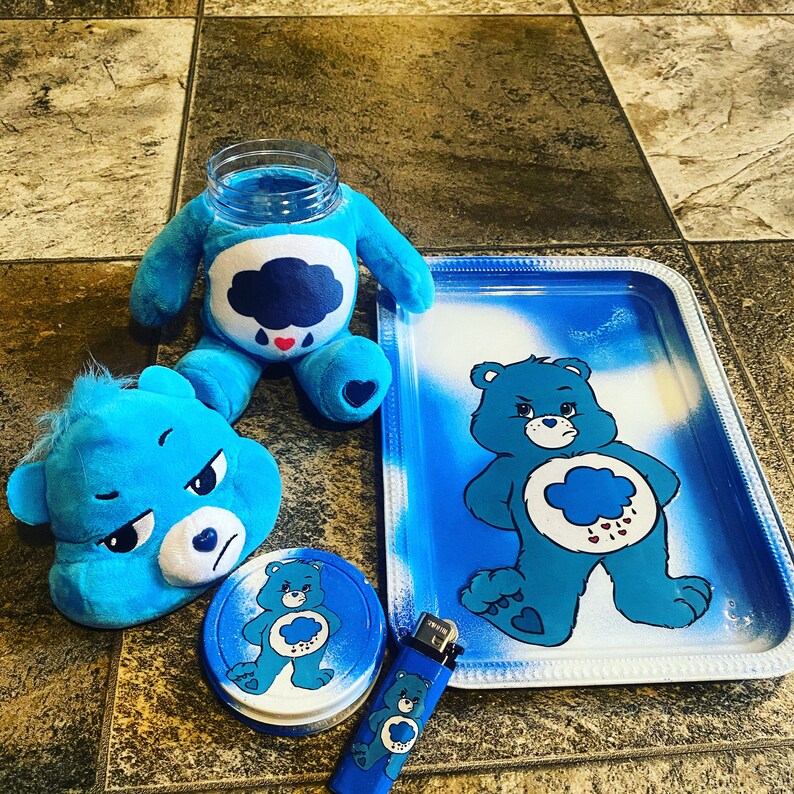 Rolling TrayAsh TrayStash JarLighterCare Bears Blue Etsy