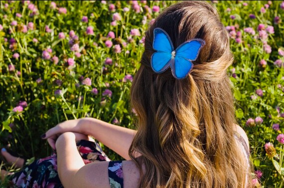 Real Butterfly Hair Piece Hair Pin Butterfly Headpiece Boho Etsy