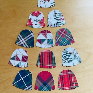 Ugly Sweater Die Cuts - 12-Pack Handmade Paper Shapes for Christmas Crafts, Journals