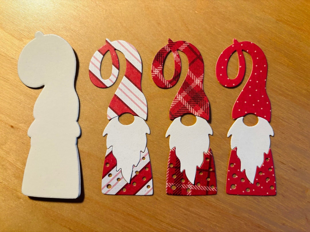 Gnome Die Cuts Art Journal Holiday Collage Dress Card Gnome Die Cuts