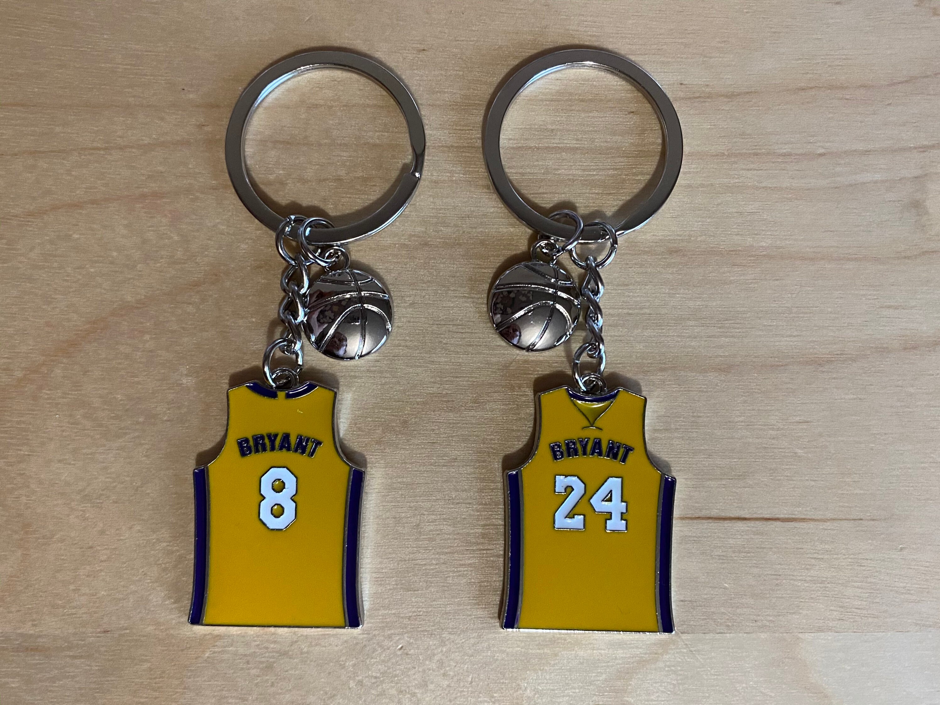 Handmade Kobe Bryant Keychain 24 8 Gold Jersey NBA LA Lakers Etsy