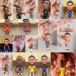 NBA Mini Figure Player Keychain Basketball Souvenir