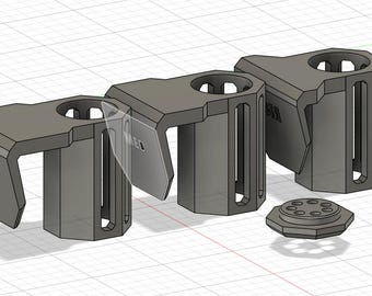 3D-utskrivbar akvariehållare för pothosväxter utan kant (STL-nedladdning) 3 storlekar