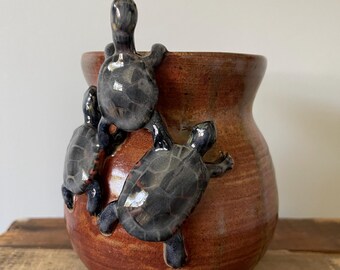 ベン・ディラー作 ウミガメ楽焼 ハワイアート アイランドメモリーズ