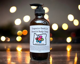 Organic Castile Liquid Hand & Body soap, awesome soaps, natural soap, gift for her, gift for him, spa gifts, organic soaps, wedding gifts