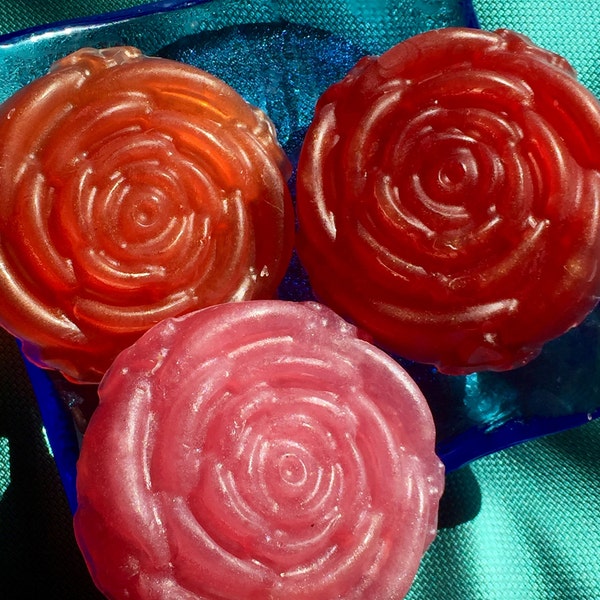 Flower Power Rose soaps